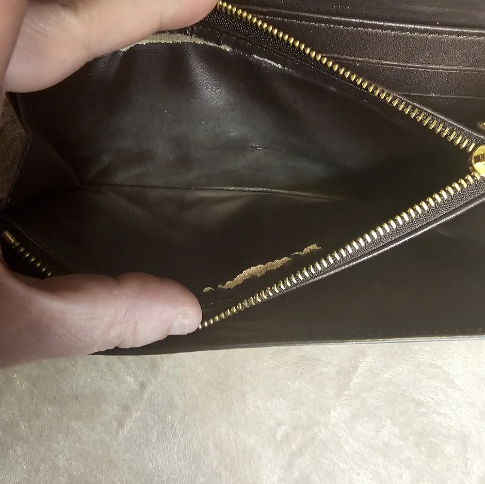 Louis Vuitton Patent Leather Vernis Burgundy Wallet